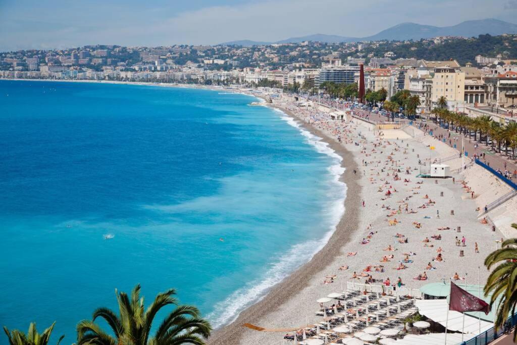 Spacious 3 Bedroom Flat Nice Center - Magnificent View-Parking Exterior foto