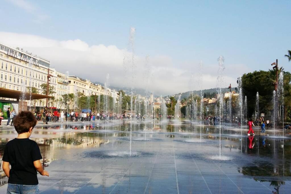 Spacious 3 Bedroom Flat Nice Center - Magnificent View-Parking Exterior foto